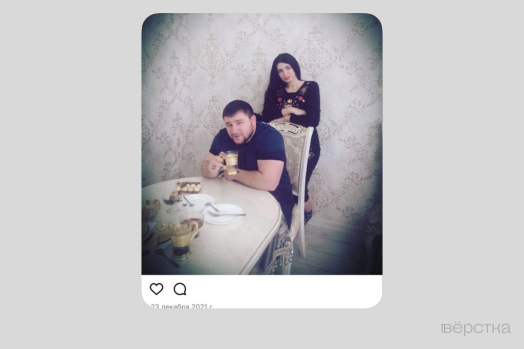 Чингизхан Шабазов с&nbsp;Марией Смелой в&nbsp;декабре 2021 года.