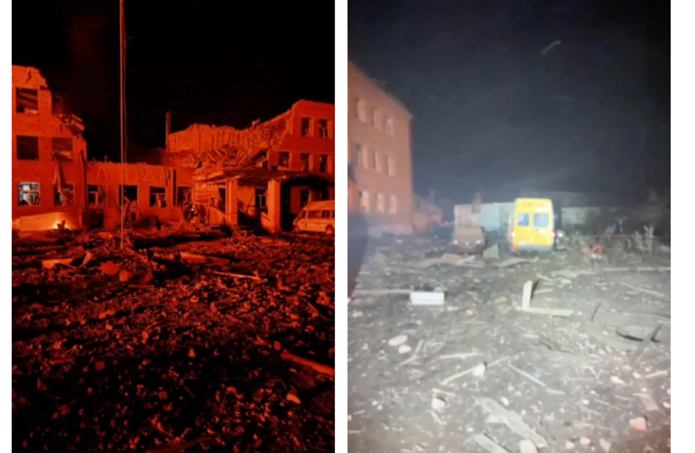 Разрушенный интернат в&nbsp;Судже после прилета авиабомбы