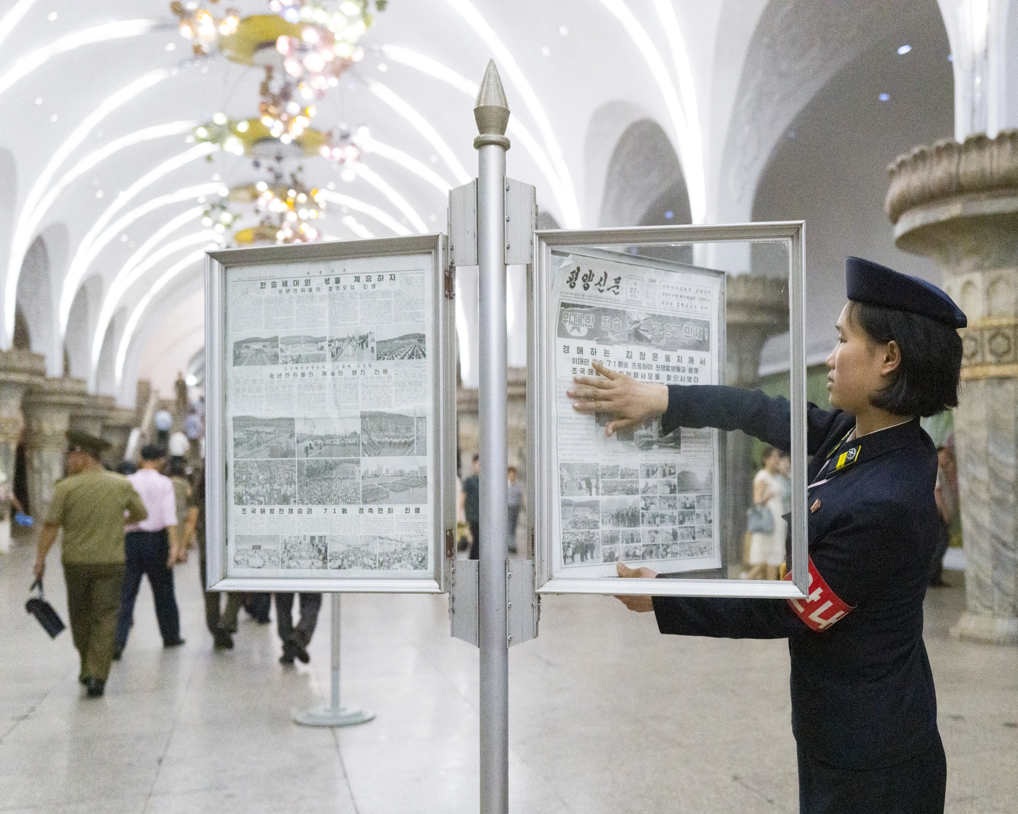 Туристам обычно показывают три станции метро в&nbsp;Пхеньяне, Северная Корея